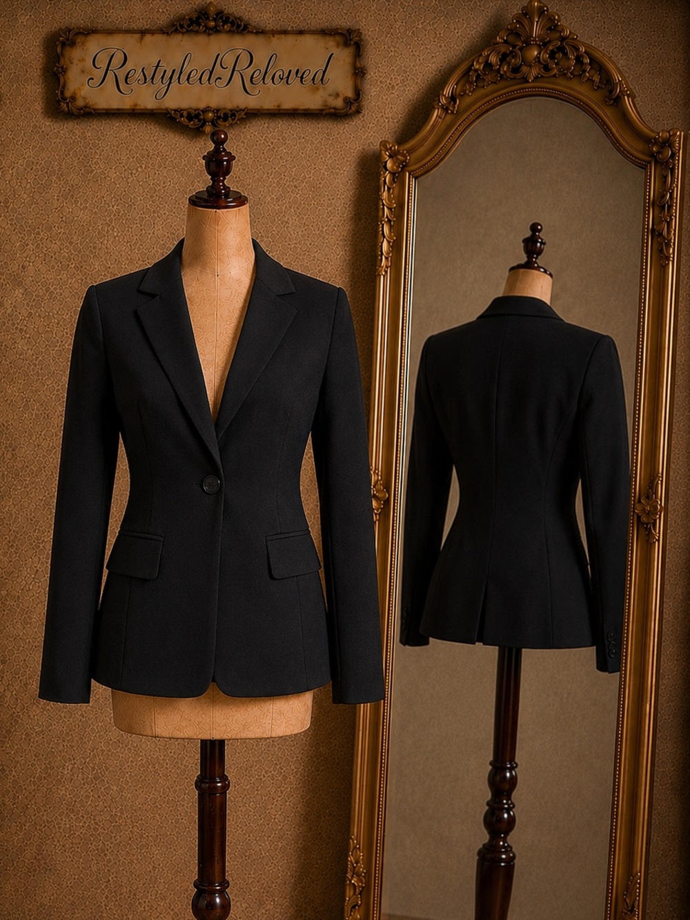 Yesfashion Black Single-Button Blazer Jacket | NWT | Business Casual